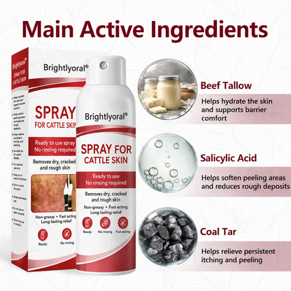 🔴Brightlyoral® Beef Tallow Spray for itchy—flaking skin associated with psoriasis🐓