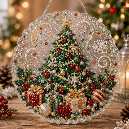 🎄 LAST DAY 49% OFF – ✨ Christmas Pearl Diamond Art Hanging Ornament Kit