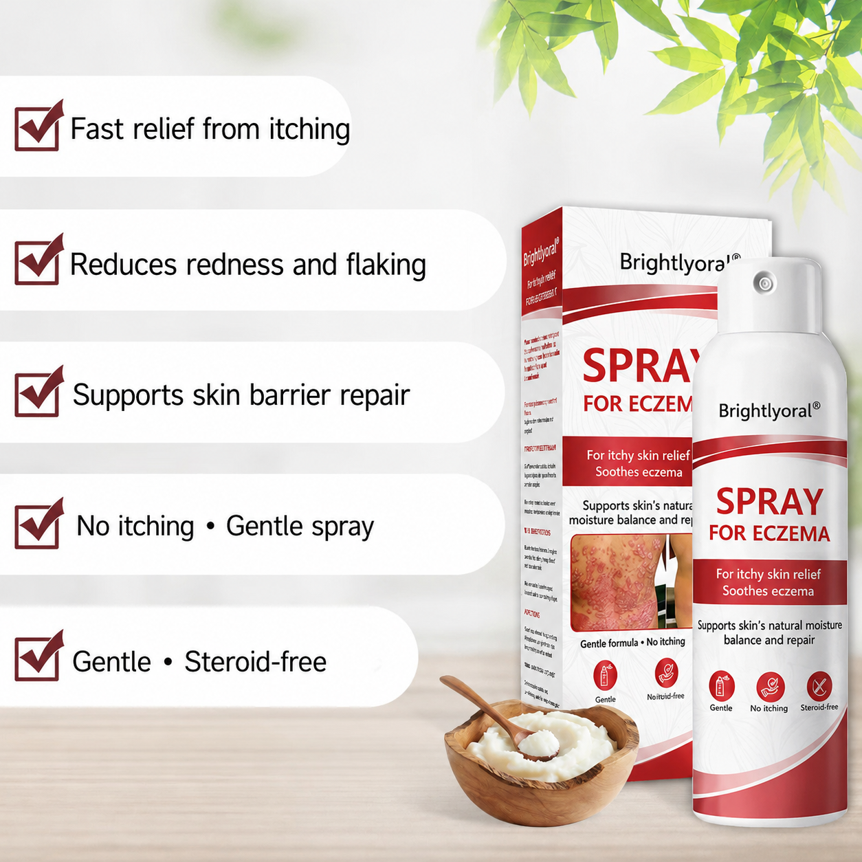 🔴Brightlyoral® Beef Tallow Spray for itchy—flaking skin associated with psoriasis🐓