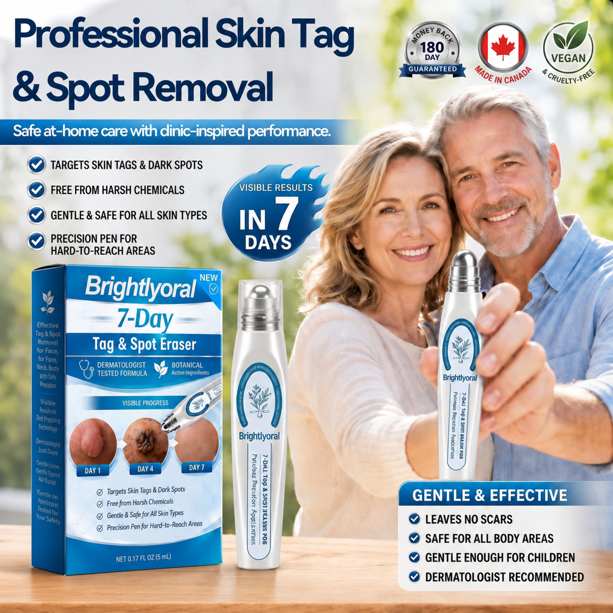 BrightlyOral 7-𝐷𝑎𝑦 𝗧𝐚𝐠 & 𝗦𝗽𝐨𝐭 𝐄𝐫𝒂𝒔𝒆𝒓✅🎉(Zero Pain, Zero 𝐒𝐜𝐚𝒓𝒔 Rollerball)