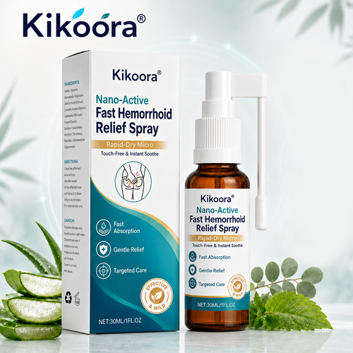 🌿👨‍⚕️Kikoora® Nano-Active Fast Hemorrhoid Relief Spray | Rapid-Dry Micro-Mist with Essential Oils, Touch-Free & Instant Soothe
