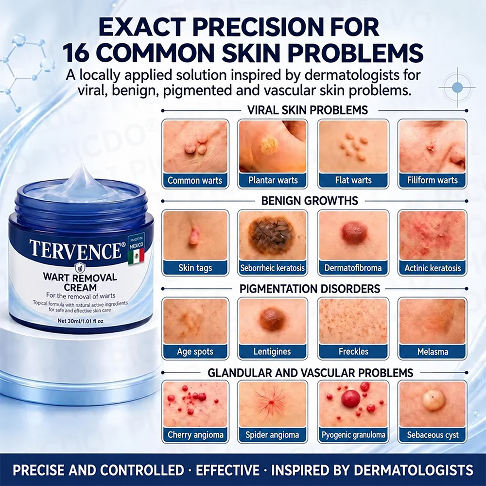 TERVENCE® 🧑‍⚕️ 7-Day Cream for Skin Growths & Pigmentation Spots (painless formula – scar-free)🌿2️⃣
