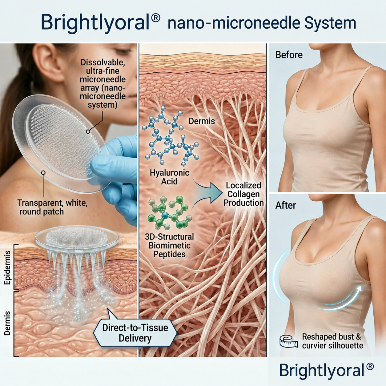 Brightlyoral® Targeted Breast Enhancement Advanced Nano Microneedle Patch