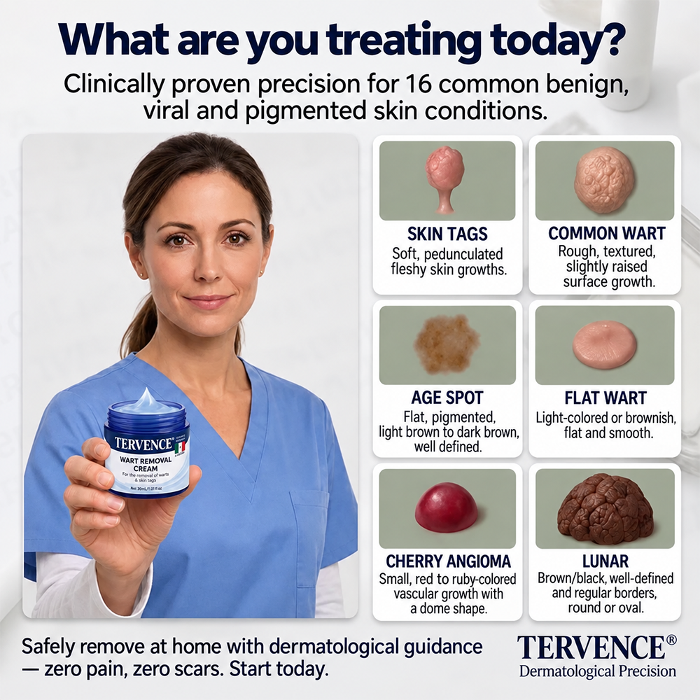 TERVENCE® 🧑‍⚕️ 7-Day Cream for Skin Growths & Pigmentation Spots (painless formula – scar-free)🌿2️⃣
