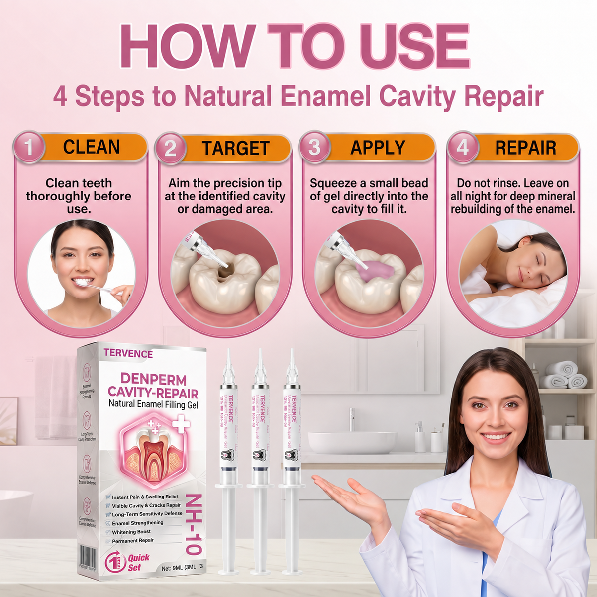 TERVENCE®Cavity-Repair Natural Enamel Filling Gel