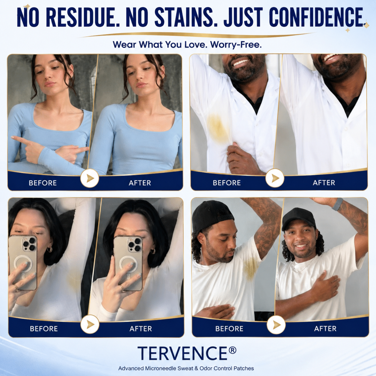 TERVENCE® 2-in-1 Advanced Sweat Control & Deodorant Microneedle Patches