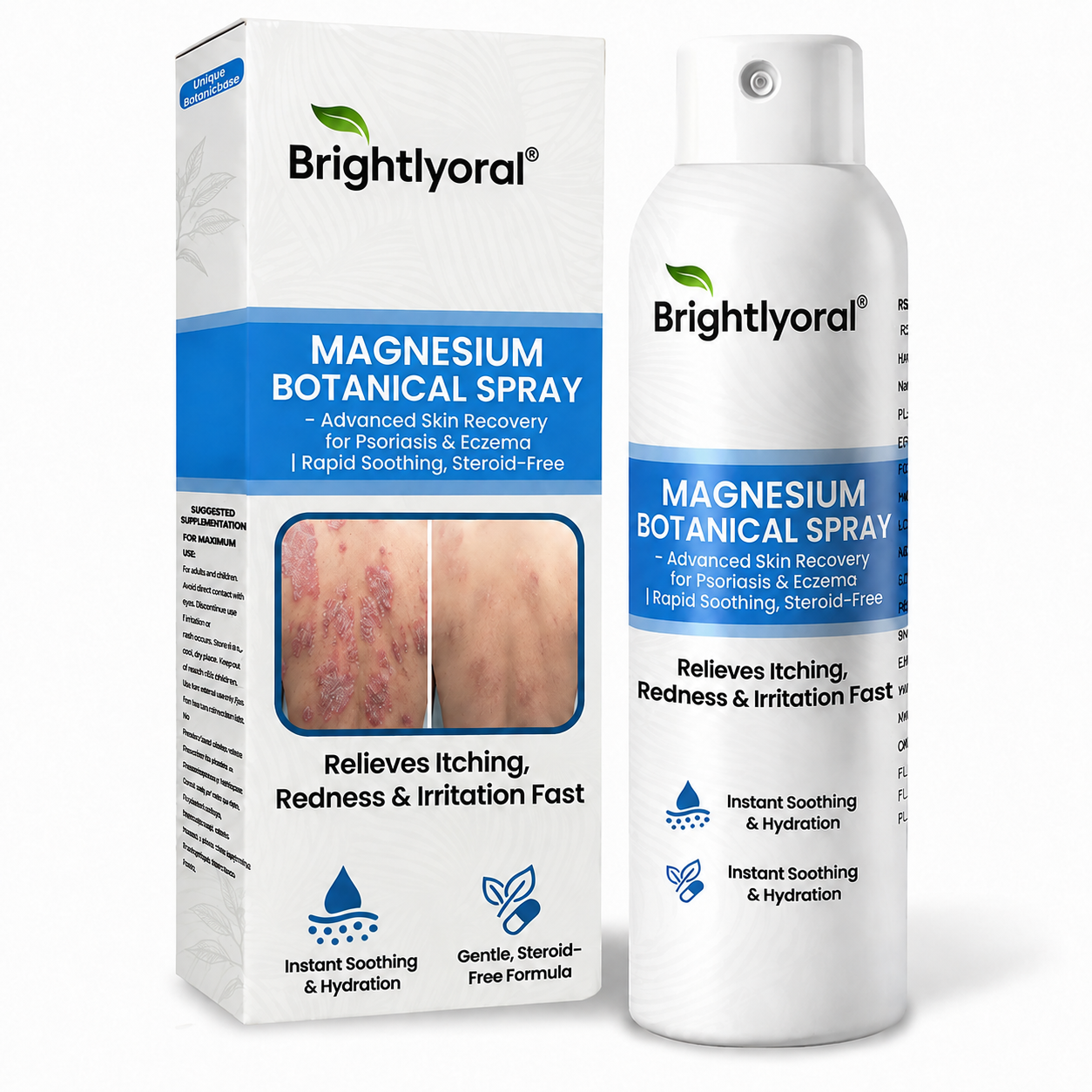✨Brightlyoral® Magnesium Botanical Spray –  Advanced Skin Recovery for Psoriasis & Eczema | Rapid Soothing, Steroid-Free