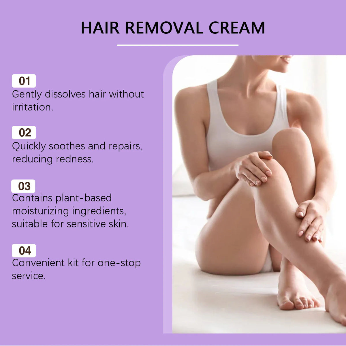 TERVENCE® Bikini Pain-Free Hair Removal Cream for Sensitive Skin,Gentle Citrus Sensitive Skin Hair Removal Cream&Spray